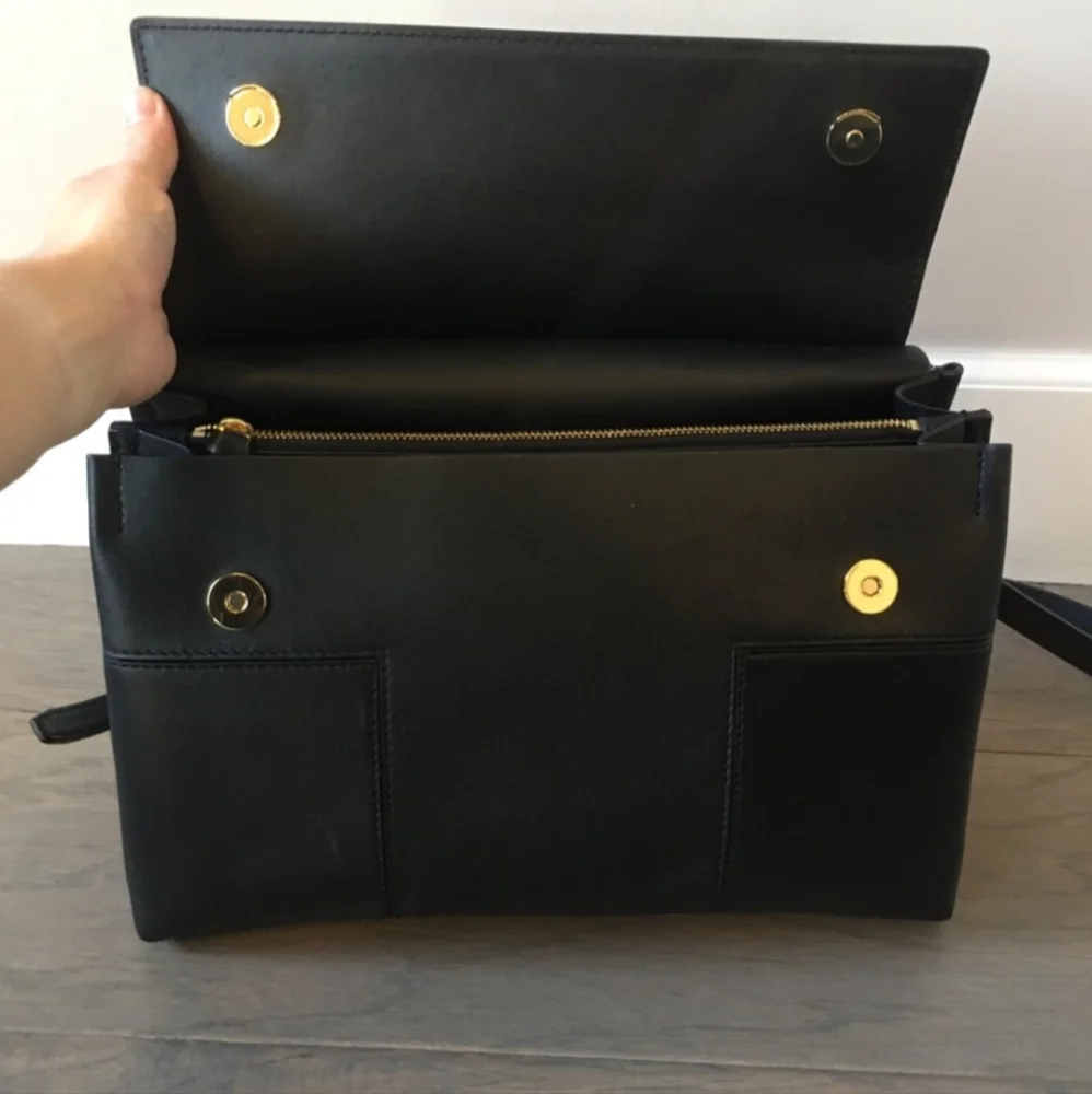 Tory Burch Block-T Leather Satchel